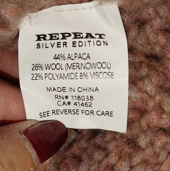 Repeat silver edition alpaca wool sweater size medium new with tags - Picture 3 of 6